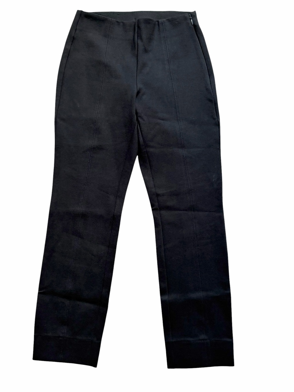 Quince Ultra Stretch Ponte Pintuck Ankle Pants XS Black Business Casual NWOT